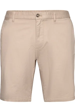 MANGO Slim-Fit Chino Cotton Bermuda Shorts Beige