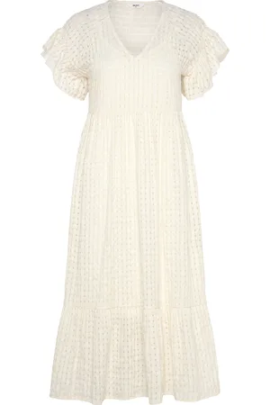 Object Objvita S/S Long Dress Rep Cream