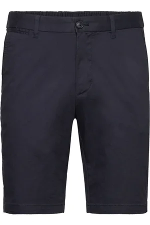 MANGO Slim-Fit Chino Cotton Bermuda Shorts Navy