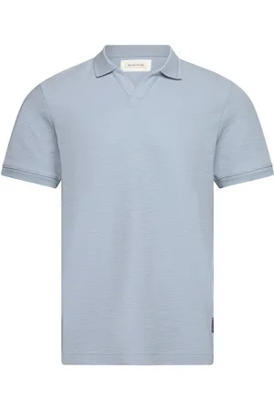TOM TAILOR Structured Resort Collar Polo Blue