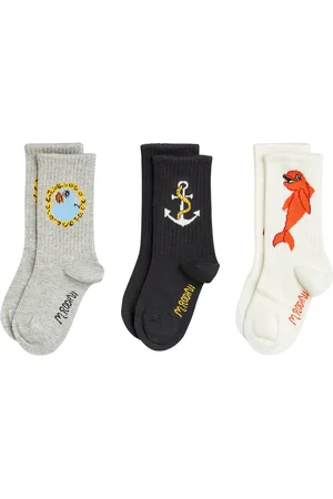 Mini Rodini Dolphin 3-Pack Socks Patterned