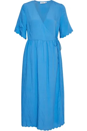 MSCH Mschchalena 2/4 Wrap Dress Blue