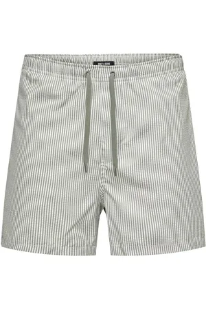 Only & Sons Onsted Stripe Seersucker Swim Noos Grey