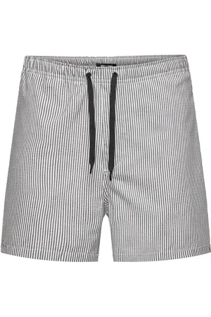 Only & Sons Onsted Stripe Seersucker Swim Noos Black