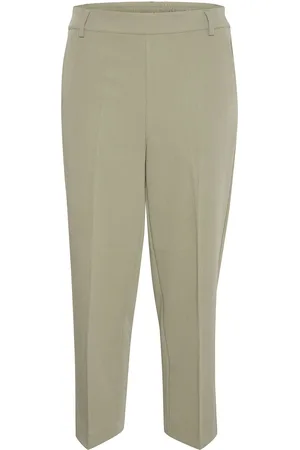 Kaffe Kasakura Hw Cropped Pants Khaki