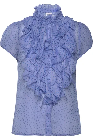 Saint Tropez Liljasz Crinkle Ss Shirt Blue