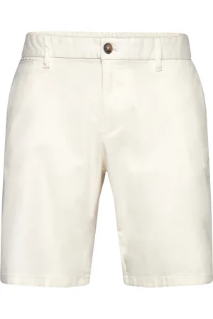 MANGO Slim-Fit Chino Cotton Bermuda Shorts White
