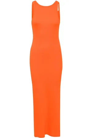 Gestuz Drewgz Sl Reversible Long Dress Orange