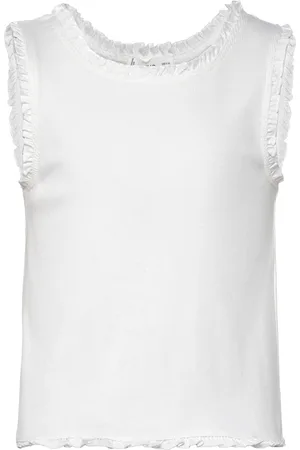 MANGO Ribbed Strap T-Shirt White