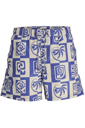 JACK & JONES Jpstfiji Jjswim Oceanday Ss24 Ly Jack & J S Blue