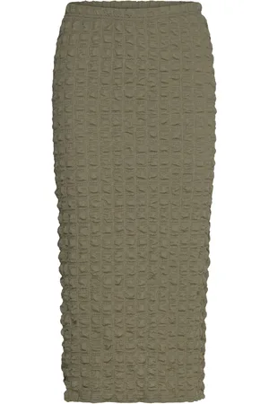 Noisy May Nmzahara Hw Midi Skirt Wvn Khaki