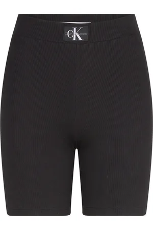 Calvin Klein Woven Label Rib Shorts Black