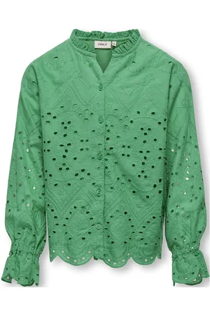 ONLY Kogcleo Life L/S Emb Shirt Wvn Green