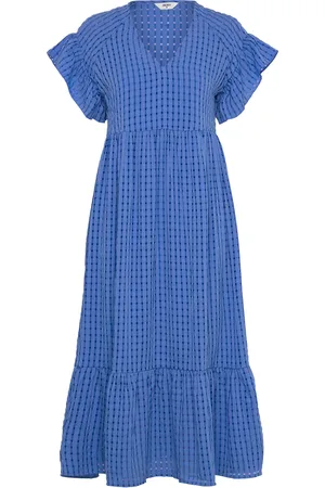 Object Objvita S/S Long Dress Rep Blue