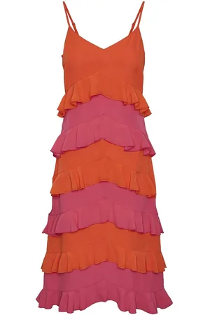 Y.A.S Clara Strap Midi Dress S. - Wg Red