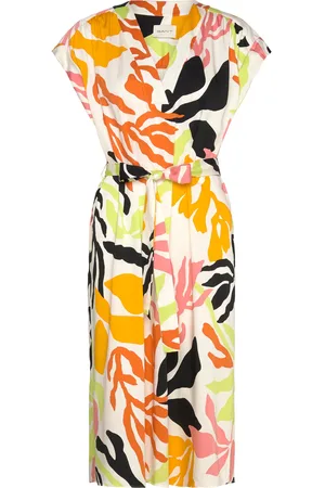GANT Rel Palm Print Ss Dress Yellow