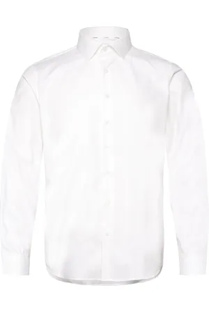 Calvin Klein Round Structure Fitted Shirt White