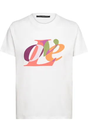 French Connection Love Graphic T Shirt White