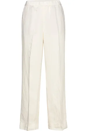 GANT Rel Linen Blend Pull On Pants Cream