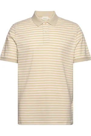 GANT Striped Ss Pique Polo Beige