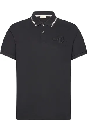 GANT Contrast Tipping Ss Pique Polo Black
