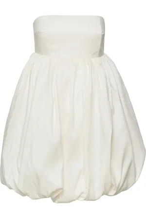 By Malina Isolde Strapless Bubble Mini Dress White