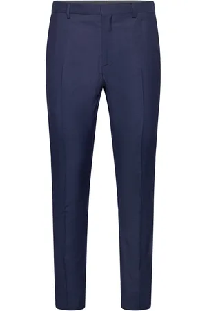 Calvin Klein Birdseye Wool Slim Pants Blue
