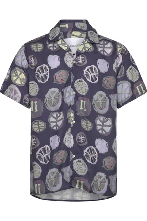 Les Deux Artist Aop Ss Shirt Navy