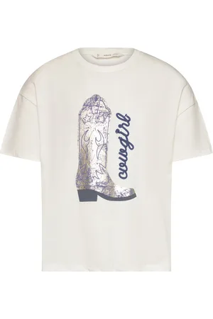MANGO Printed Cotton-Blend T-Shirt Cream