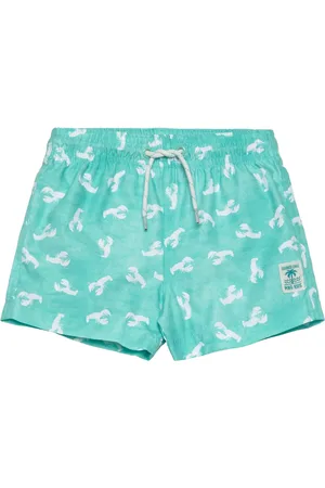 MANGO Lobster-Print Swimming Costume Blue