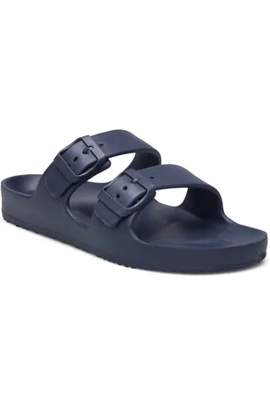MANGO Flip Flops Buckles Navy