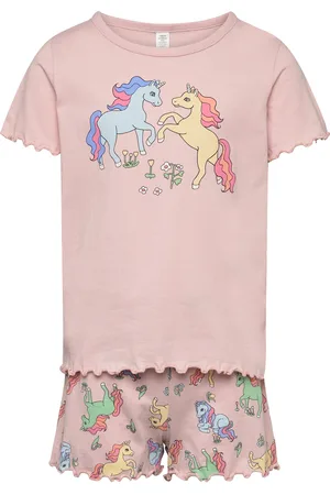 Lindex Pyjama Tee Shorts Set Unicorn Pink