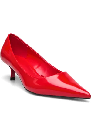 MANGO Kitten Heel Shoes Red