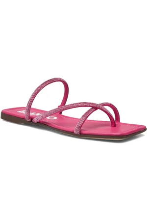 Bianco Biasissel Strappy Slide Rhinest Smooth Leather Pink