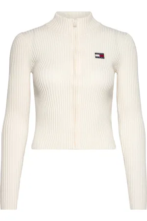 Tommy Hilfiger Tjw Zip Thru Badge Cardigan White
