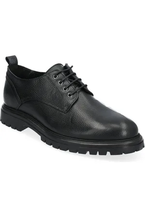 Bianco Biagil Derby Tumbled Leather Black