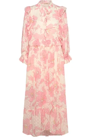 Stella Nova Maxi Chiffon Printed Dress Pink