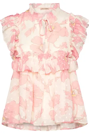 Stella Nova Flounce Chiffon Top Pink