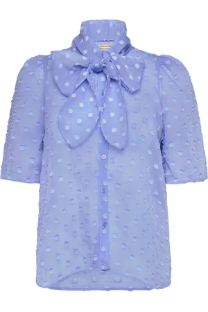 Stella Nova Shortsleeved Bow Shirt Blue