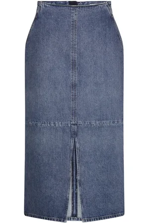Tommy Hilfiger Dnm Midi Skirt Hw Beth Ctd Blue