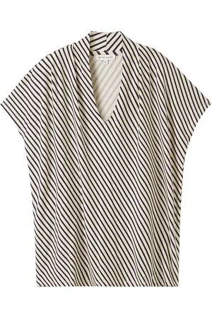 TOM TAILOR T-Shirt Crepe V-Neck Navy