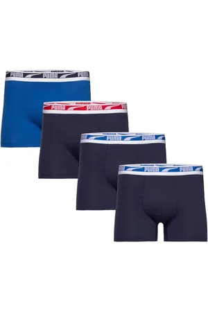 PUMA Men Everyday Duo Logo Boxer 4P Blue