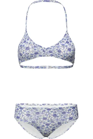 Lindex Bikini Triangle Aop Blue