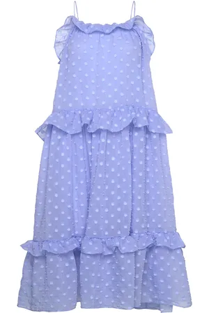 Stella Nova Maxi Strap Frill Dress Blue