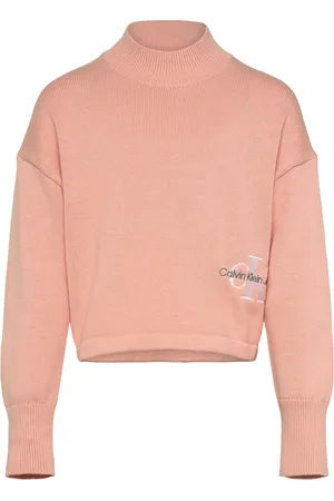 Calvin Klein Monogram Off Placed Sweater Pink