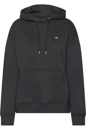 GANT Rel Shield Hoodie Black
