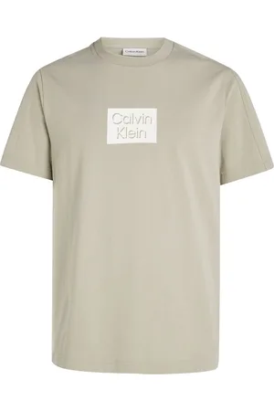 Calvin Klein Cut Out Shadow Logo T-Shirt Beige