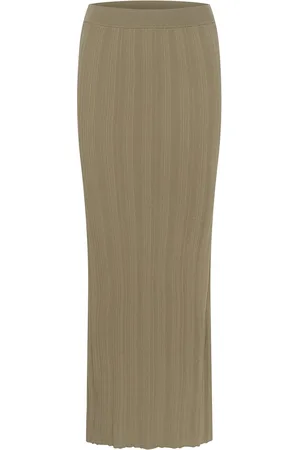 Gestuz Salvagz Long Skirt Khaki