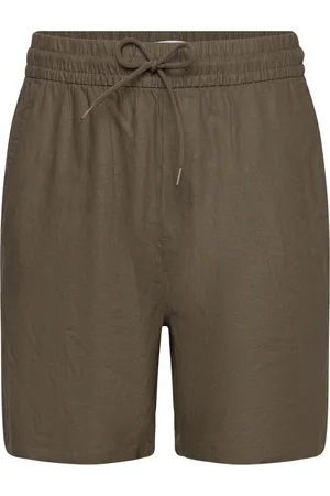 Les Deux Otto Linen Shorts Green