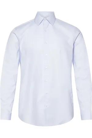 Calvin Klein Round Structure Fitted Shirt Blue